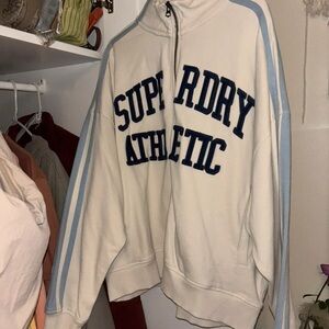 Superdry Athletic Men's Cream Zip-Up Sweater
